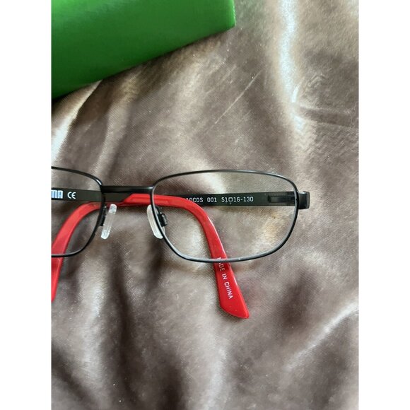 PUMA KIDS Eyeglasses Frame Boys Youth PJ00110C0S 5106-130 Black/Red SEE PHOTOS - Picture 5 of 16